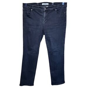 Chicos Platinum Denim Womens Size 3 Regular Black Wash Bootcut Jeans